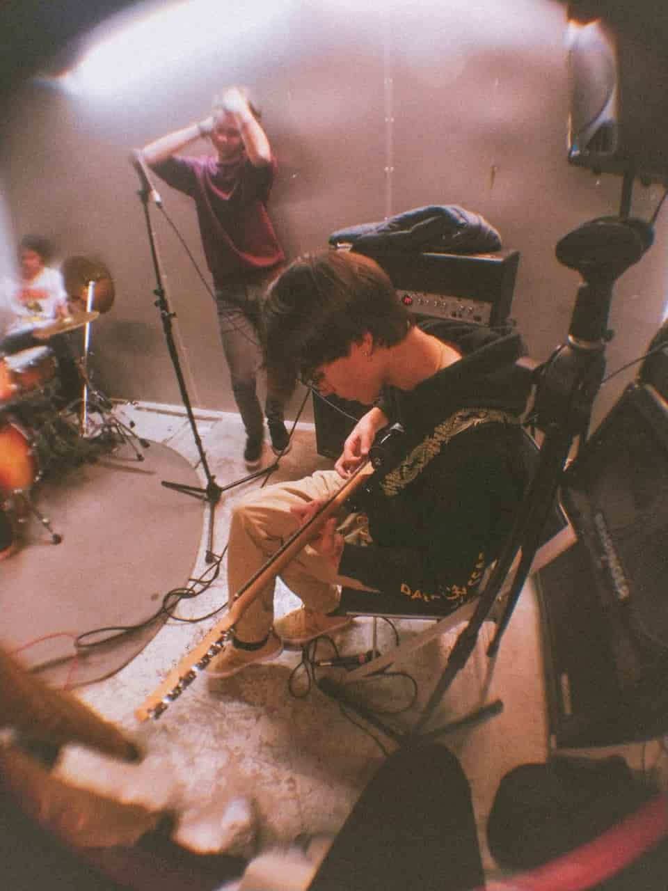 College band rehearsing